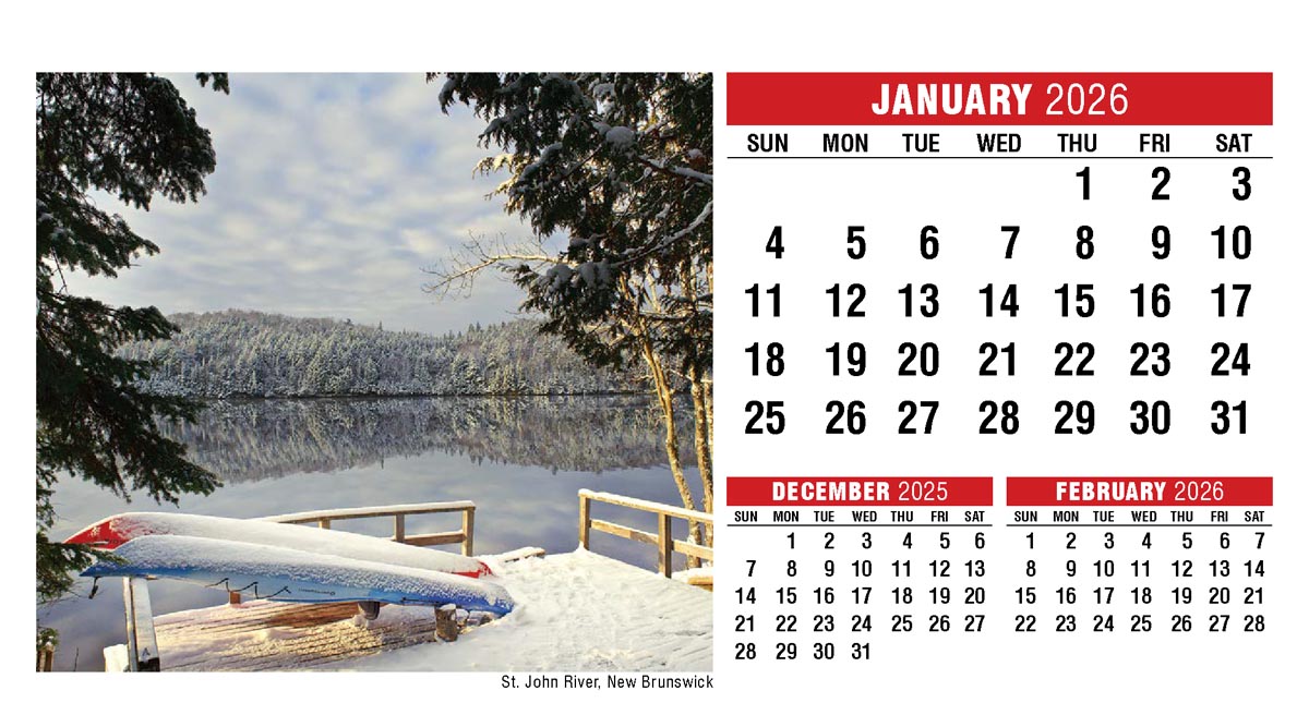 Galleria Canadian Scenic Promo Desk (Eng) Calendar - 2026